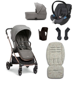 Strada 6 Piece Essentials Bundle Luxe with Grey Aton Car Seat